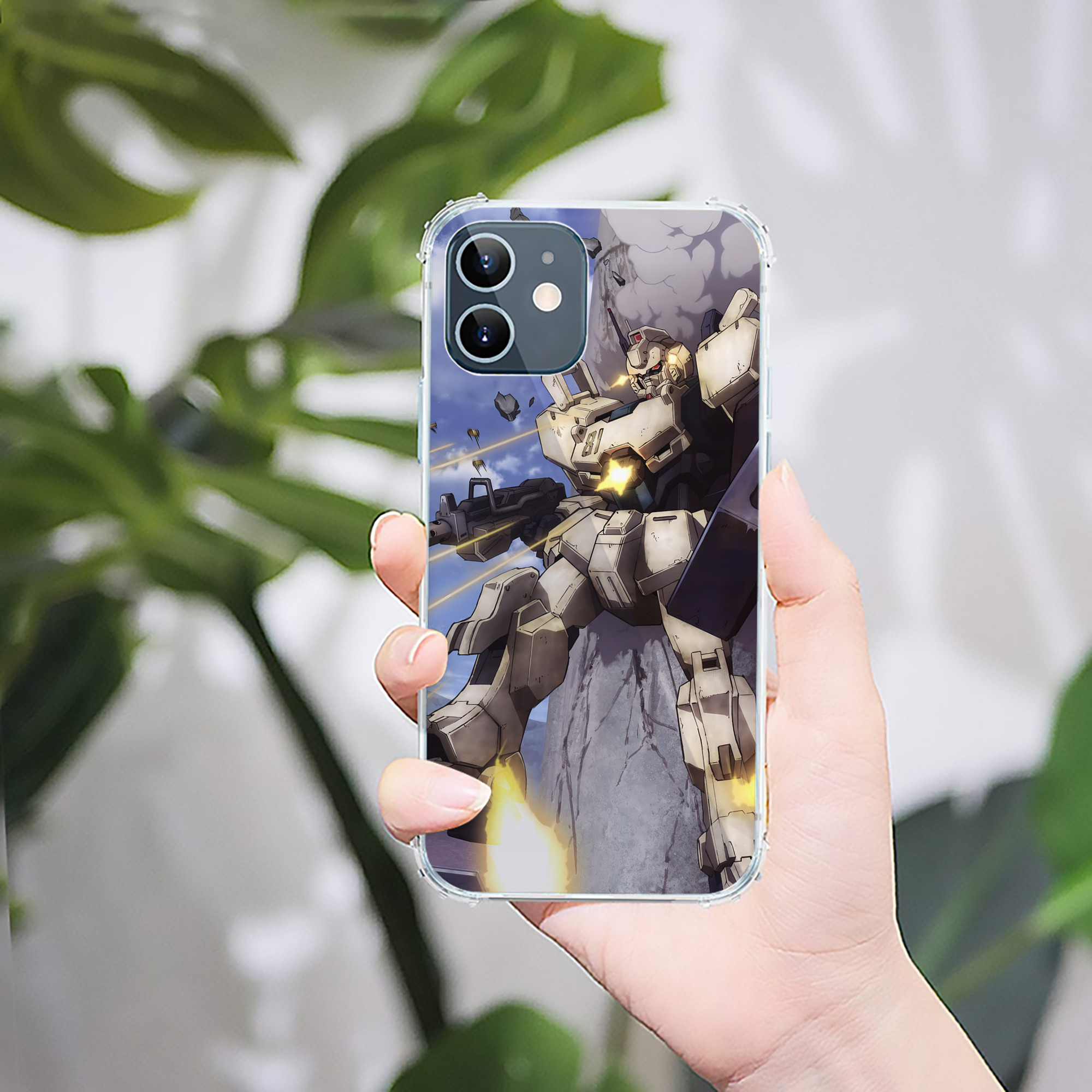 （画像用） 機動戦士ガンダム Mobile Suit Gundam 【iPhone 12シリーズ対応】透明スマホケース（クリアソフトケース）